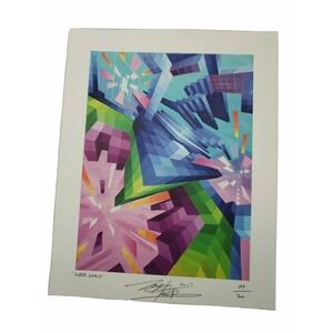 Kaliptus  "Hyperworld" signed  blotter art print Psychedelic Visionary Art Print